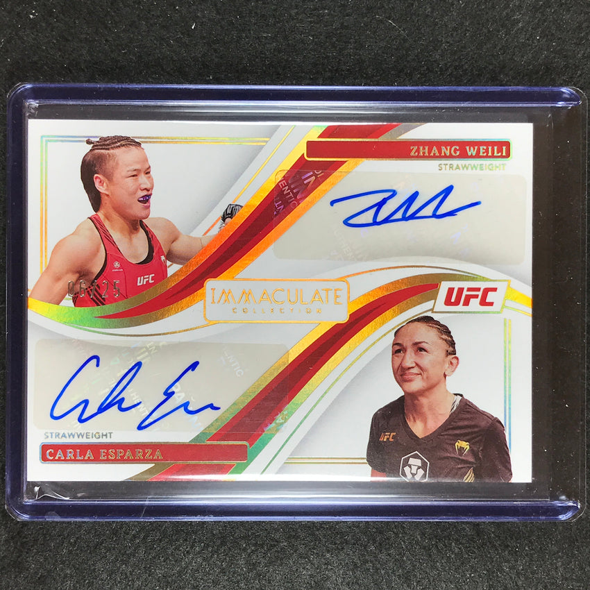 2023 Immaculate Zhang Weili Carla Esparza Dual Auto 6/25