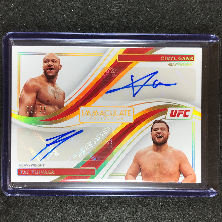 2023 Immaculate Ciryl Gane Tai Tuivasa Dual Auto 2/25