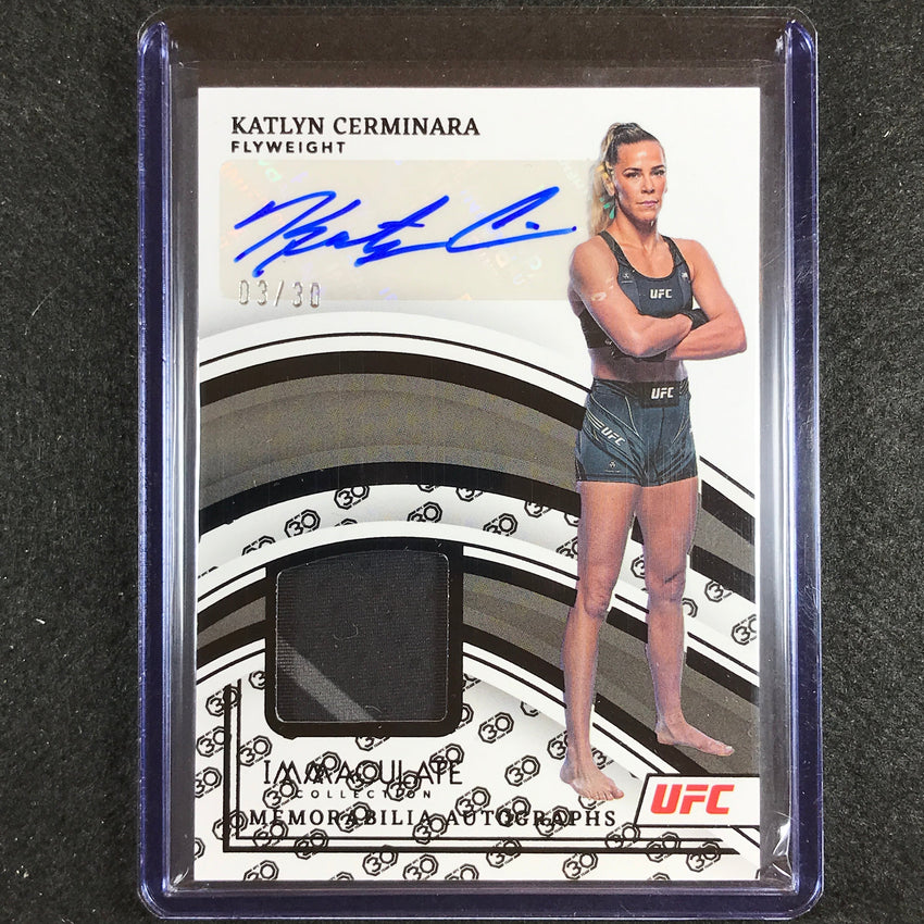 2023 Immaculate Katlyn Cerminara Memorabilia Auto Relic 30th Anniversary 3/30