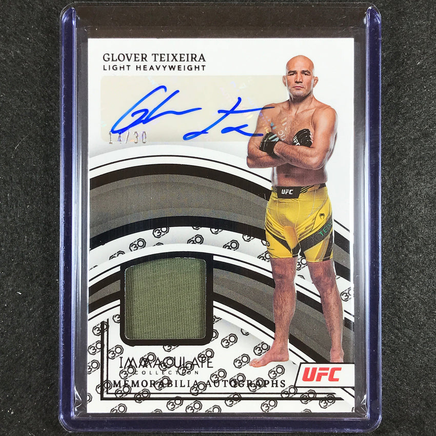 2023 Immaculate Glover Teixeira Memorabilia Auto Relic 30th Anniversary 14/30