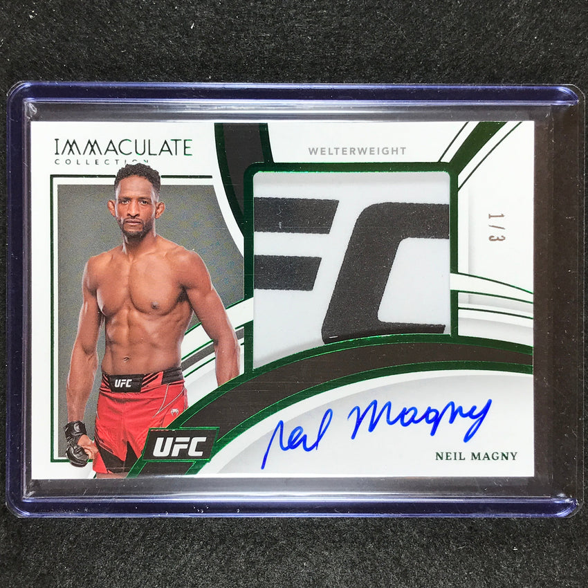 2023 Immaculate Neil Magny 2022 Update Premium Memorabilia Auto Relic Green 1/3