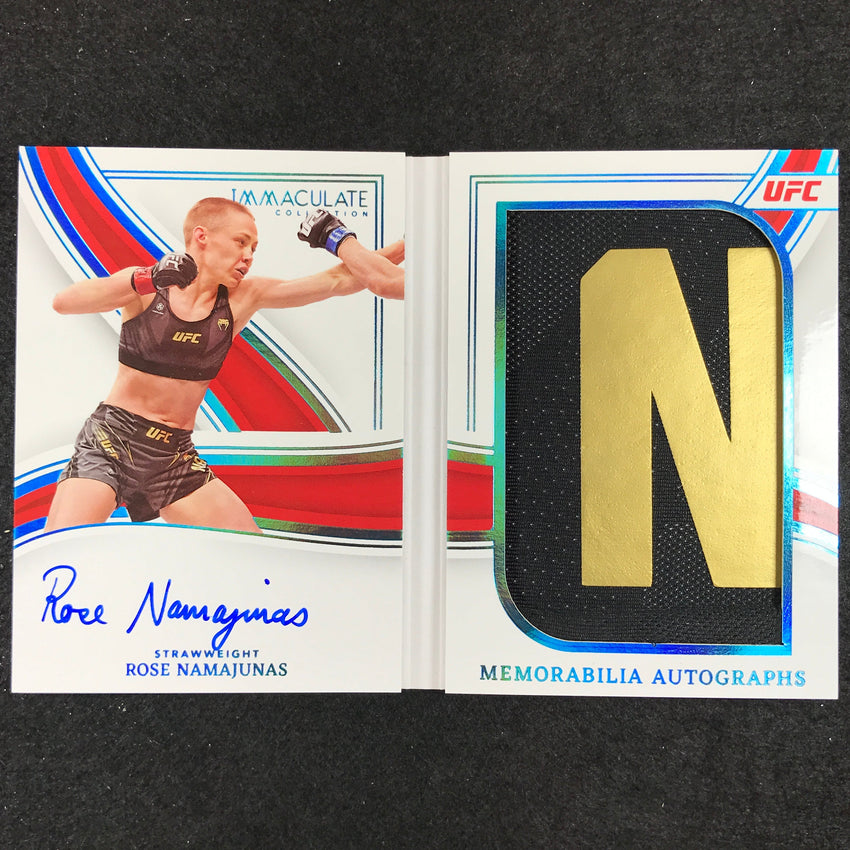 2023 Immaculate Rose Namajunas Memorabilia Auto Booklet Prime 16/18
