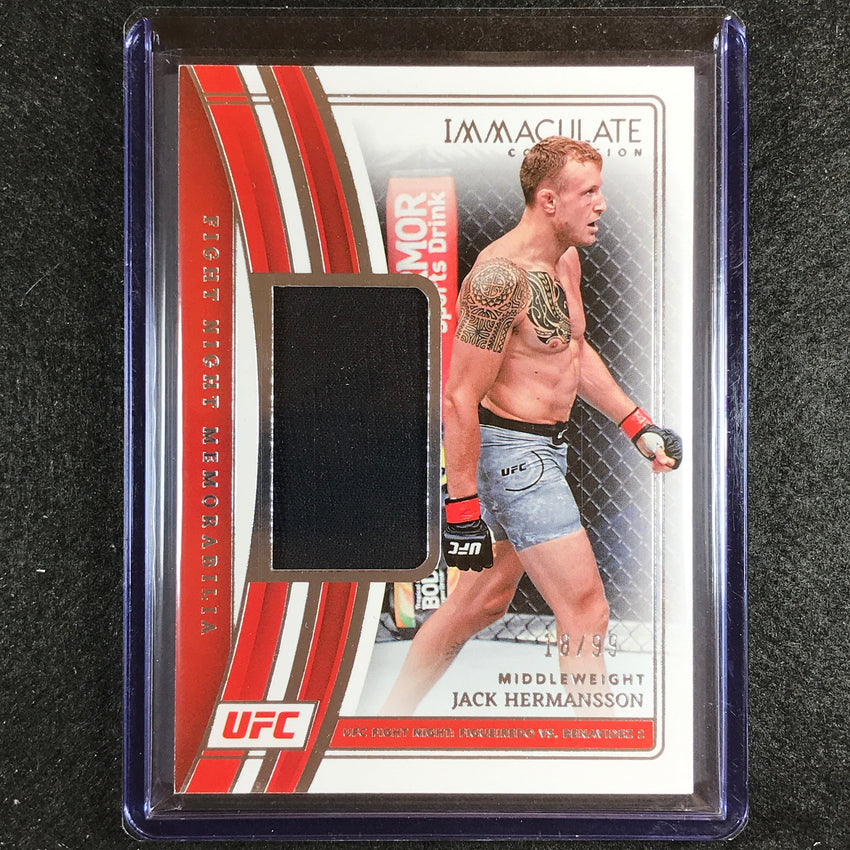 2023 Immaculate Jack Hermansson Fight Night Memorabilia Relic 18/99