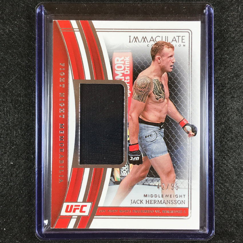 2023 Immaculate Jack Hermansson Fight Night Memorabilia Relic 42/99