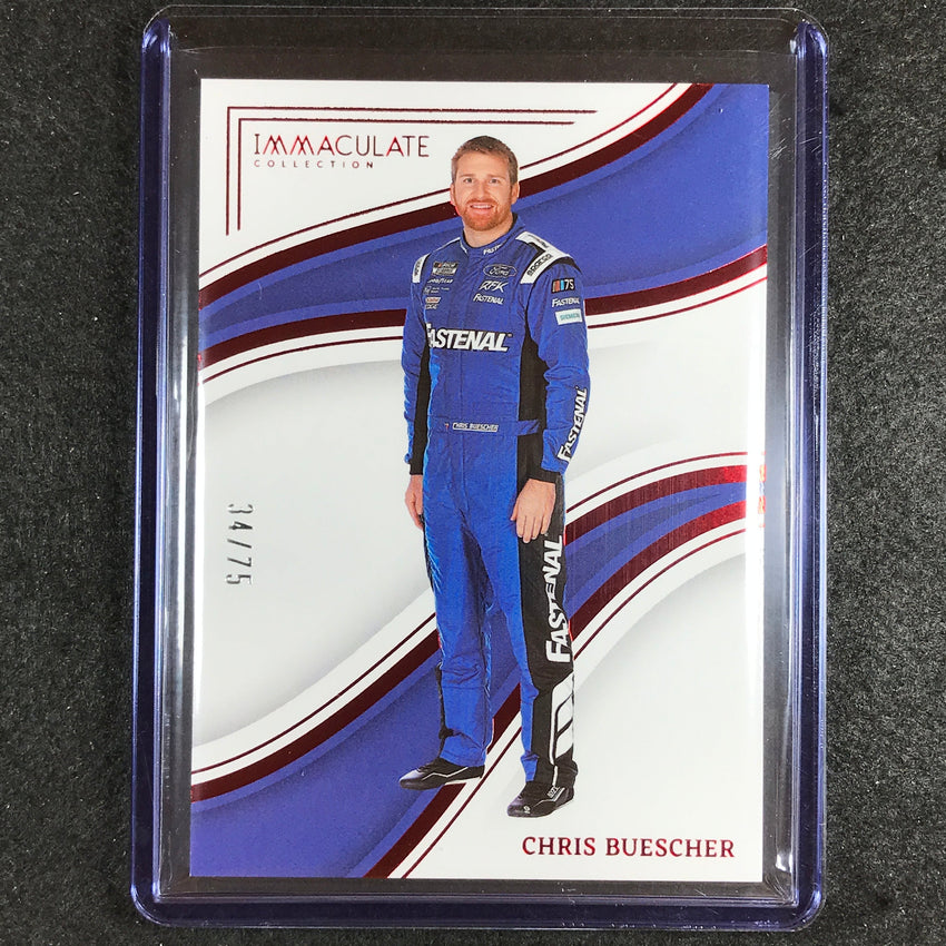 2023 Chronicles Racing Chris Buescher Immaculate Red 34/75