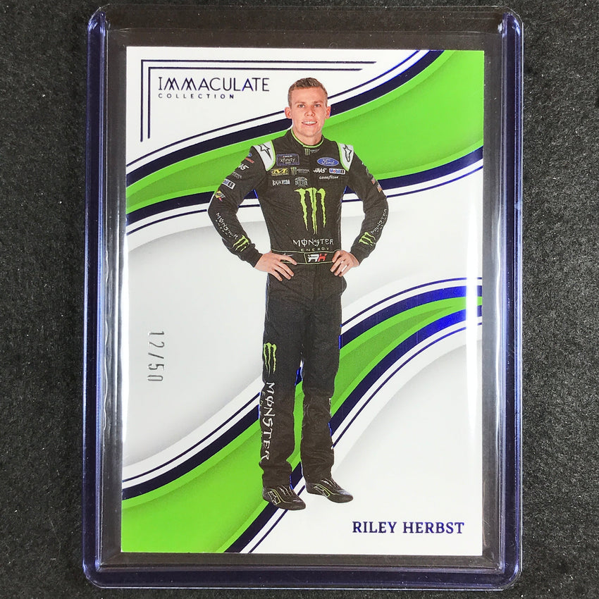 2023 Chronicles Racing Riley Herbst Immaculate Blue 12/50