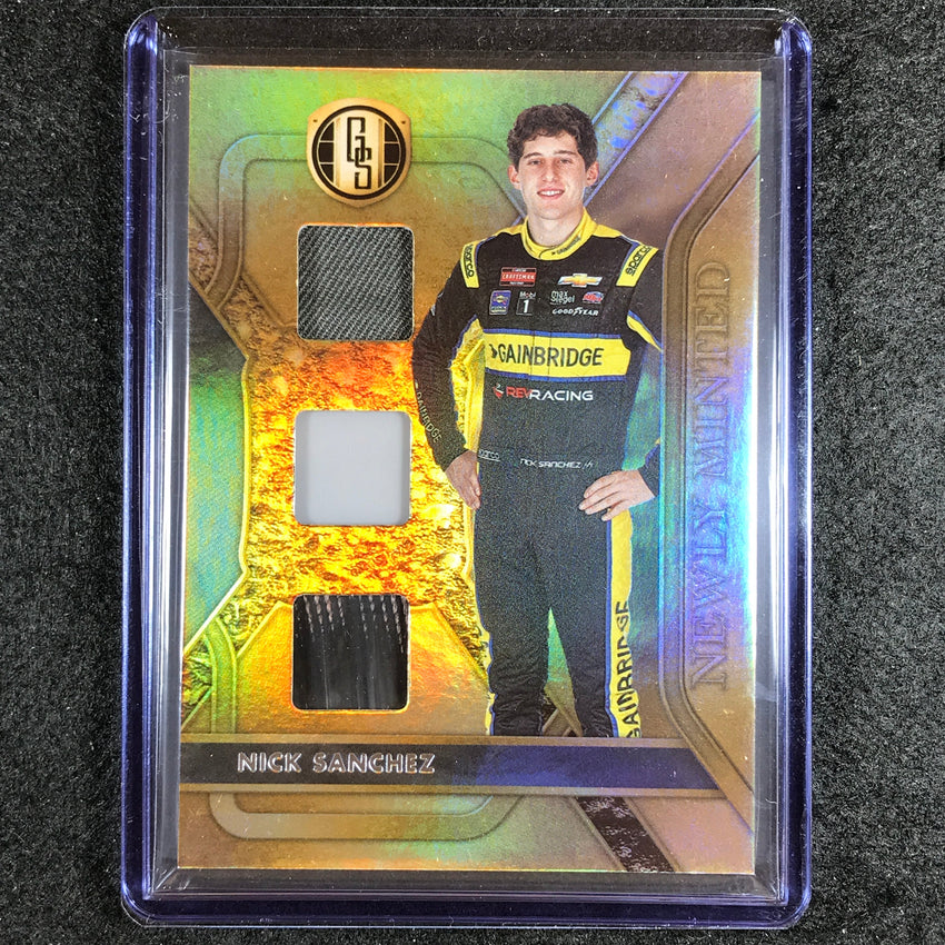 2023 Chronicles Racing Nick Sanchez Gold Standard Newly Minted Jersey Relic C No Ns