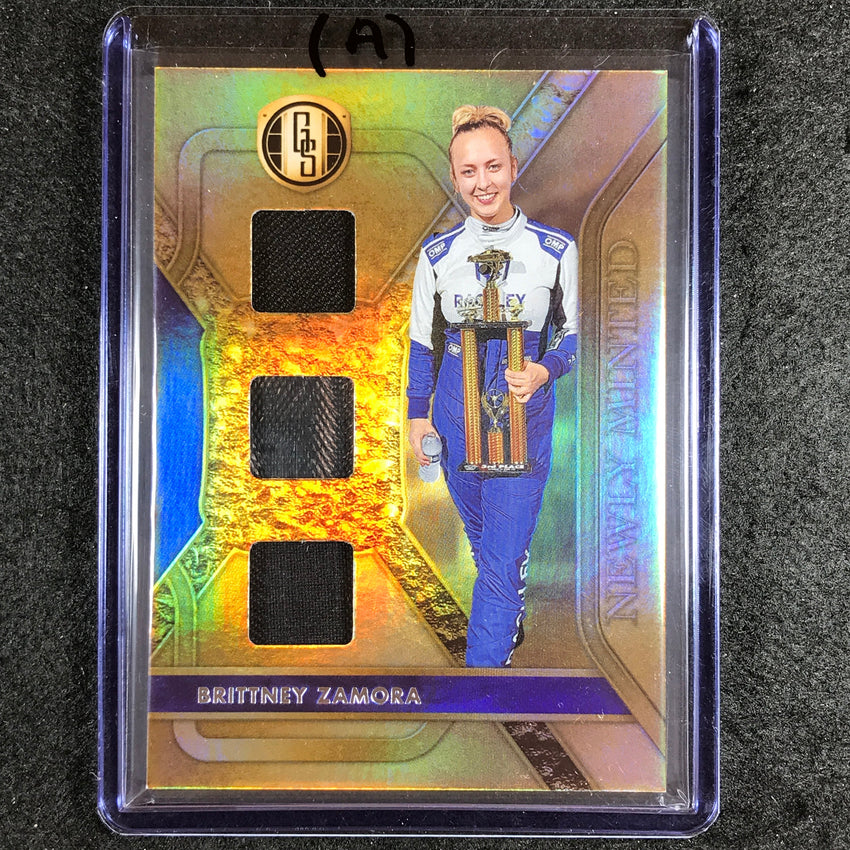 2023 Chronicles Racing Brittney Zamora Gold Standard Newly Minted Jersey A No Bz