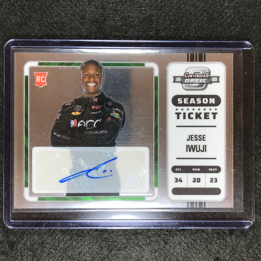 2023 Chronicles Racing Jesse Iwuji Contenders Optic Season Ticket Rookie Auto #3