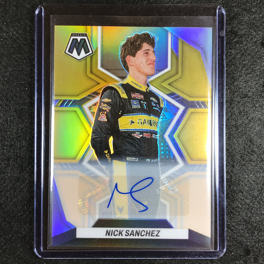 2023 Chronicles Racing Nick Sanchez Mosaic Auto Gold 10/10