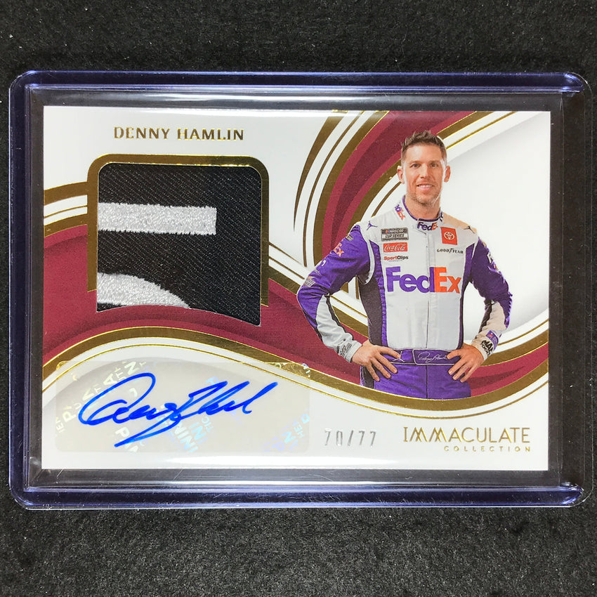 2023 Chronicles Racing Denny Hamlin Immaculate Premium Patch Auto 70/77