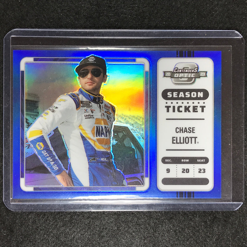 2023 Chronicles Racing Chase Elliott Contenders Optic Season Ticket Blue 162/199