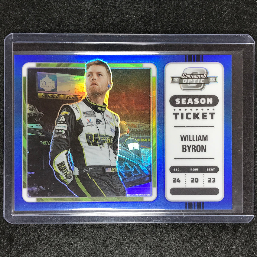 2023 Chronicles Racing William Byron Contenders Optic Season Ticket Blue 138/199