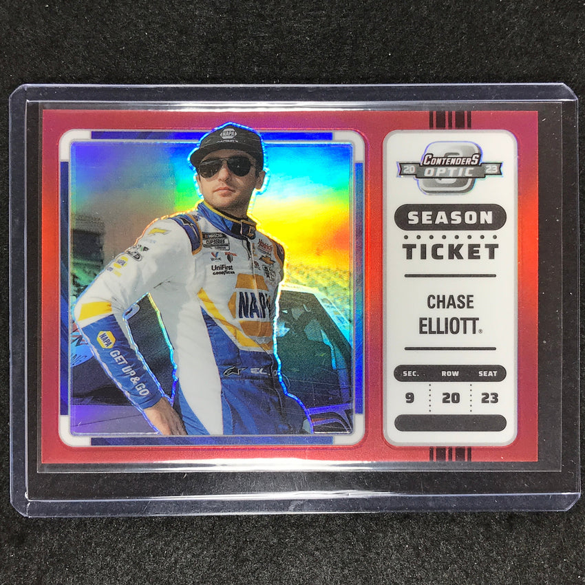 2023 Chronicles Racing Chase Elliott Contenders Optic Season Ticket Red 40/99