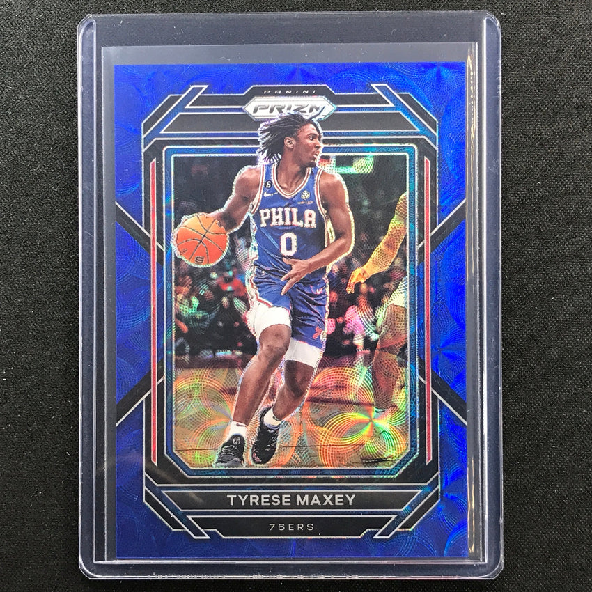 2022-23 Prizm Tyrese Maxey Choice Blue Scope 25/49
