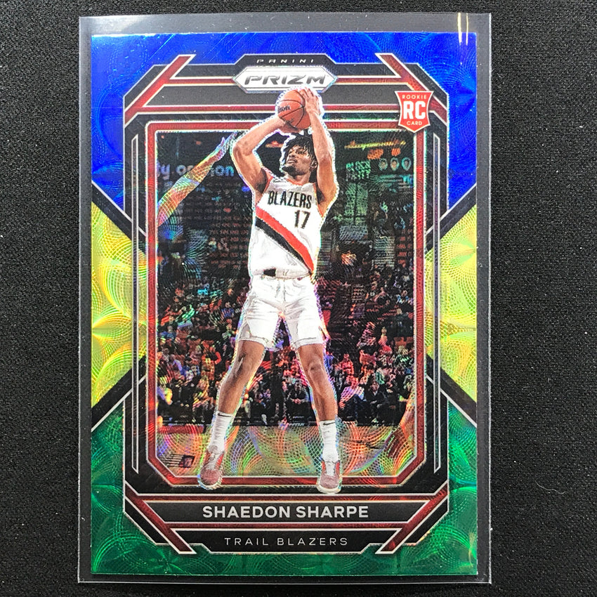 2022-23 Prizm SHAEDON SHARPE Choice Rookie Blue Yellow Green Scope #250