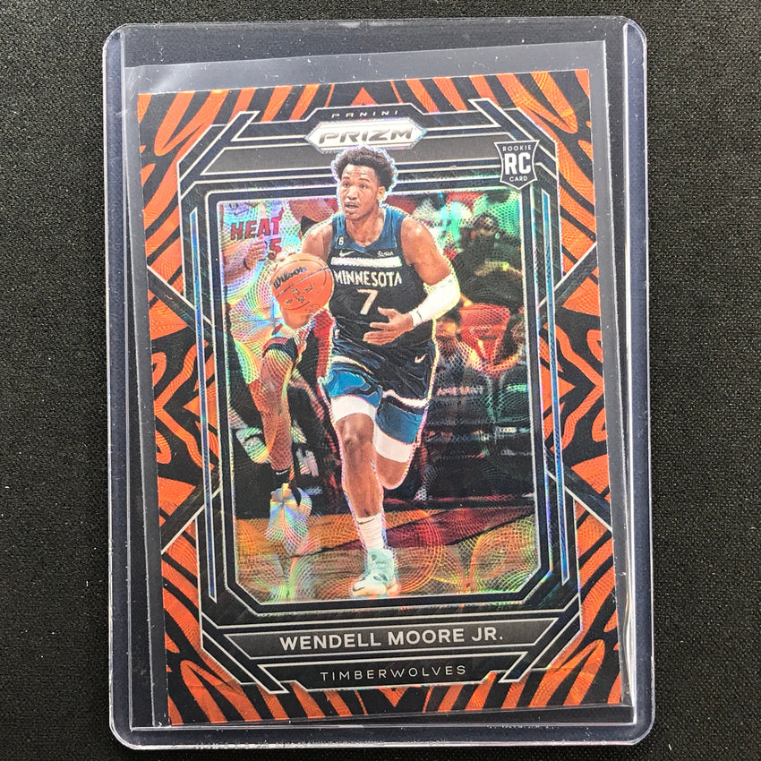 2022-23 Prizm WENDELL MOORE JR. Choice Rookie Tiger Stripe SSP #221