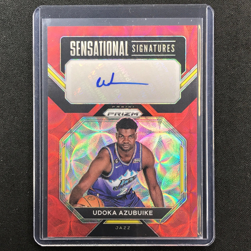 2022-23 Prizm UDOKA AZUBUIKE Sensational Signatures Auto Choice Red Scope #UA
