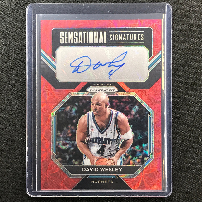 2022-23 Prizm DAVID WESLEY Sensational Signatures Auto Choice Red Scope #DW