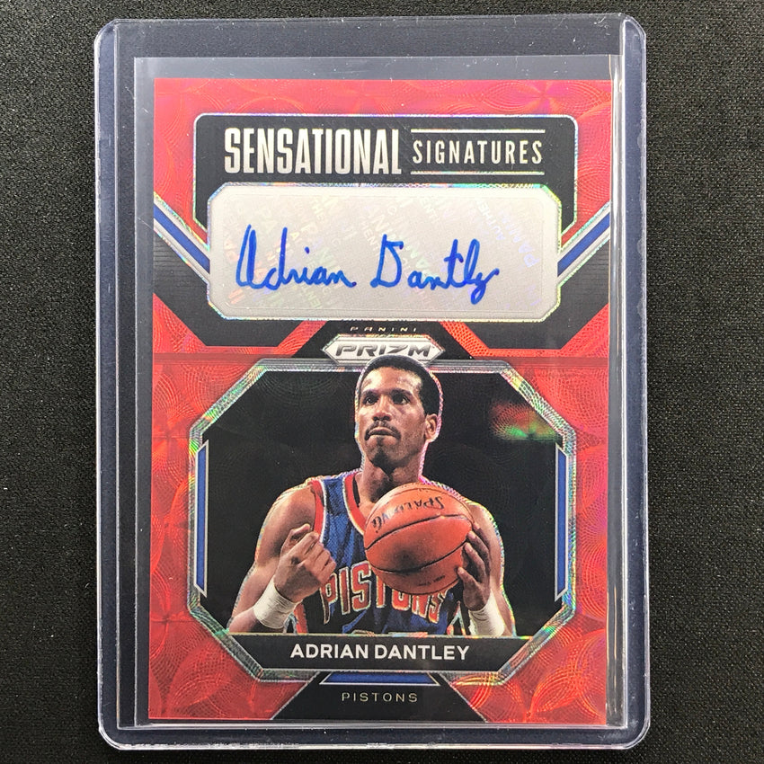 2022-23 Prizm Adrian Dantley Sensational Signatures Auto Choice Red Scope No Ad