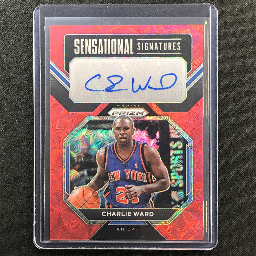 2022-23 Prizm CHARLIE WARD Sensational Signatures Auto Choice Red Scope #CW
