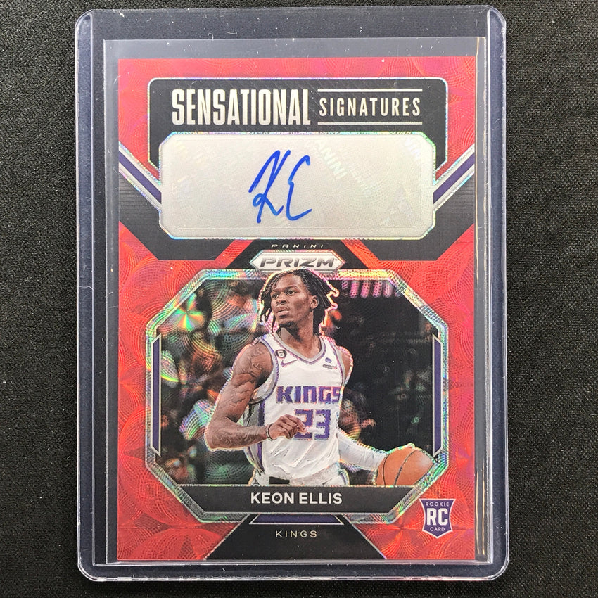 2022-23 Prizm Keon Ellis Sensational Signatures Rookie Auto Choice Red Scope No Ke