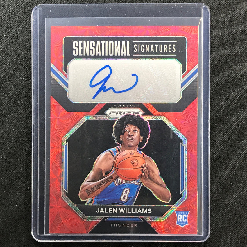 2022-23 Prizm Jalen Williams Sensational Signatures Rookie Auto Choice Red No Jl