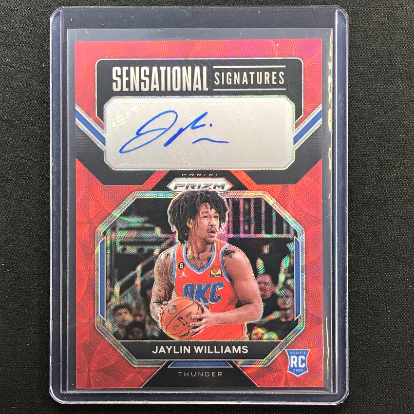 2022-23 Prizm JAYLIN WILLIAMS Sensational Signatures Rookie Auto Choice Red #JY
