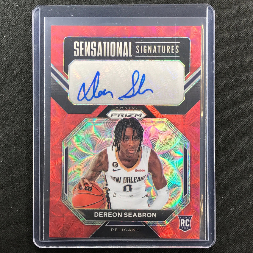 2022-23 Prizm DEREON SEABRON Sensational Signatures Rookie Auto Choice Red #DS