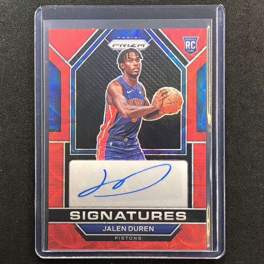 2022-23 Prizm Jalen Duren Rookie Signatures Auto Choice Red Scope No Jdu