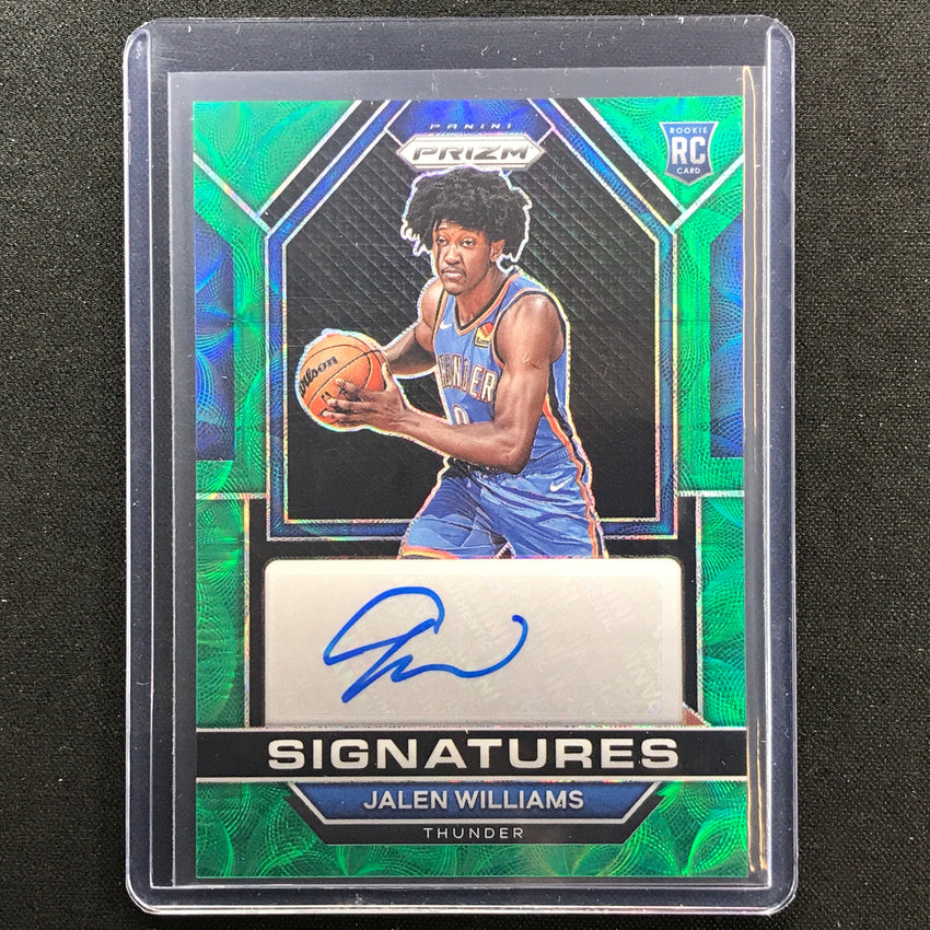 2022-23 Prizm Jalen Williams Rookie Signatures Auto Choice Green Scope 7/8
