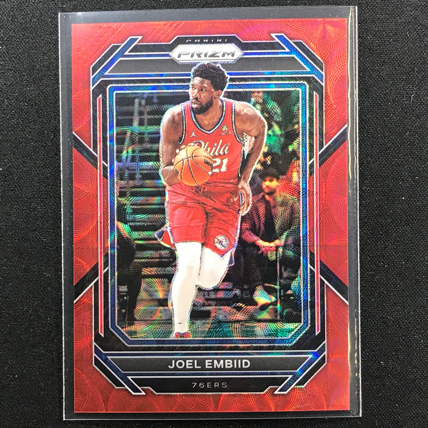 2022-23 Prizm Joel Embiid Choice Red Scope 52/88 No 34