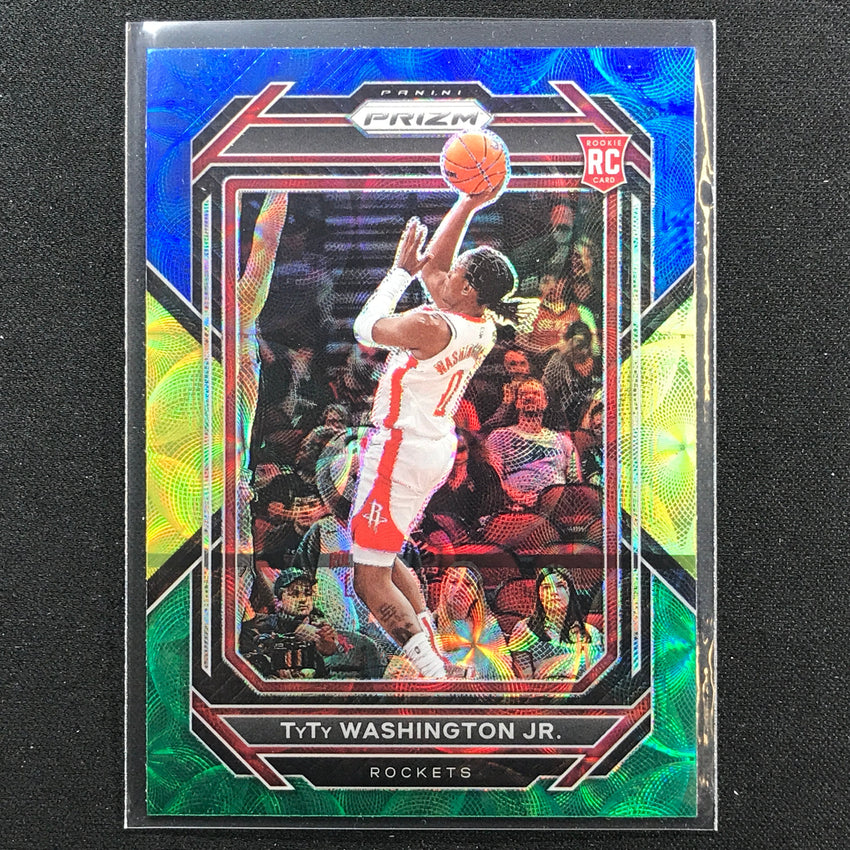 2022-23 Prizm TYTY WASHINGTON JR. Choice Rookie Blue Yellow Green Scope #243