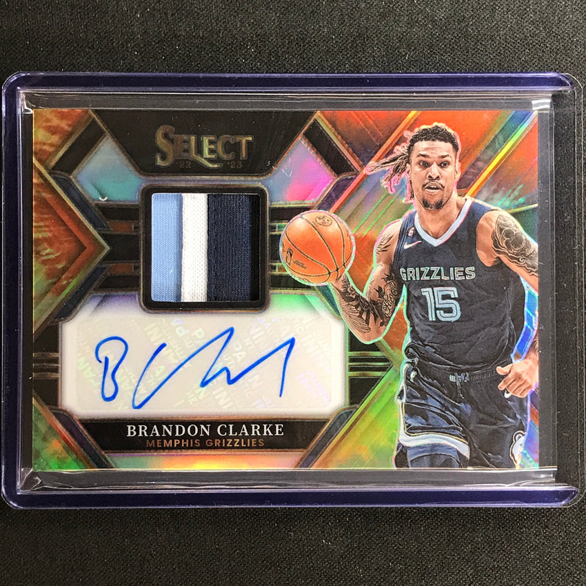 2022-23 Select Brandon Clarke Autographed Memorabilia Jersey Auto Tie-dye 9/25
