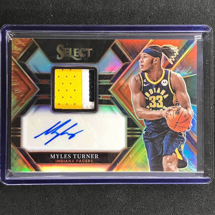 2022-23 Select Myles Turner Autographed Memorabilia Jersey Auto Tie-dye 13/25