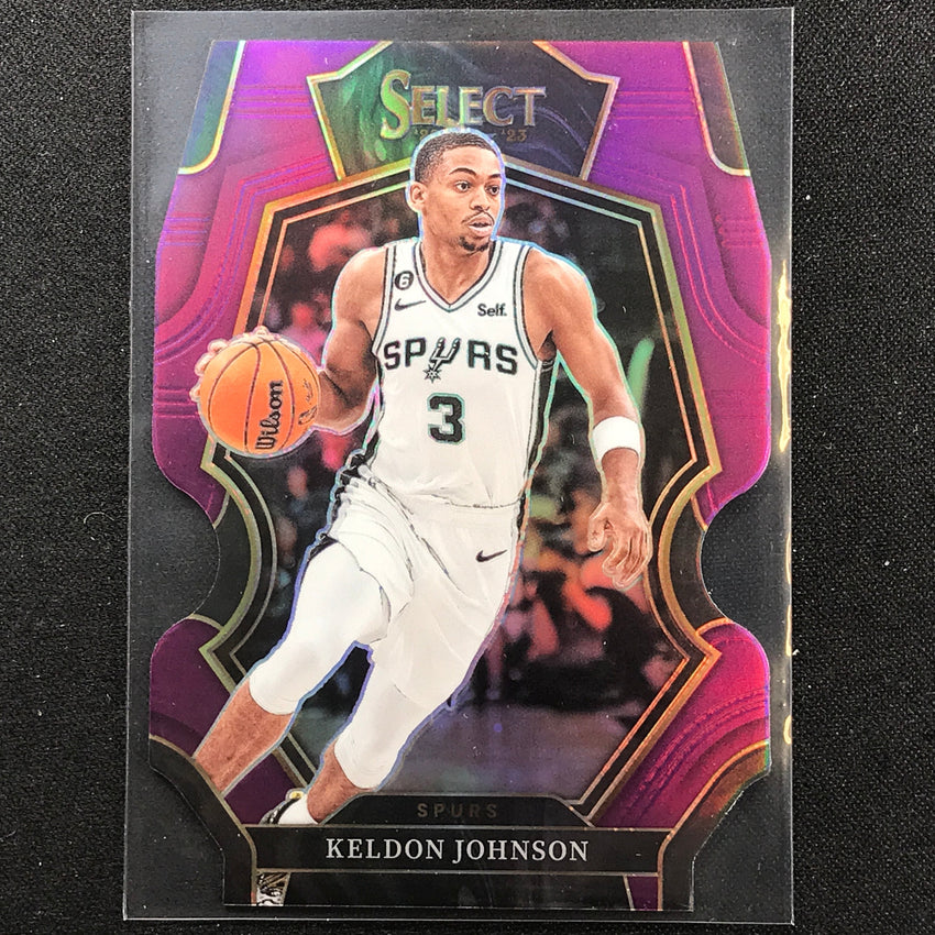 2022-23 Select Keldon Johnson Premier Level Purple Die-cut 49/99