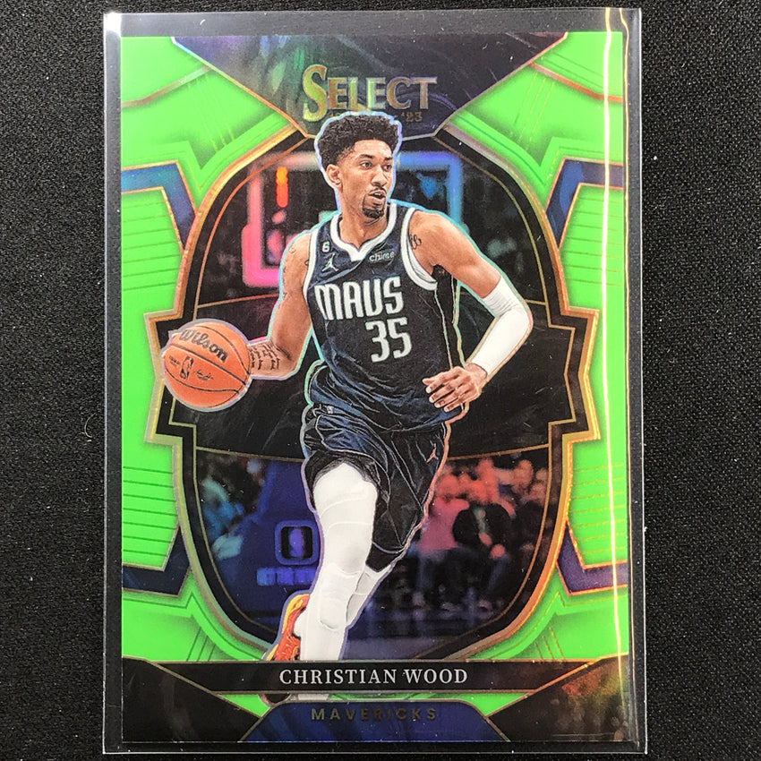 2022-23 Select Christian Wood Concourse Neon Green 75/75