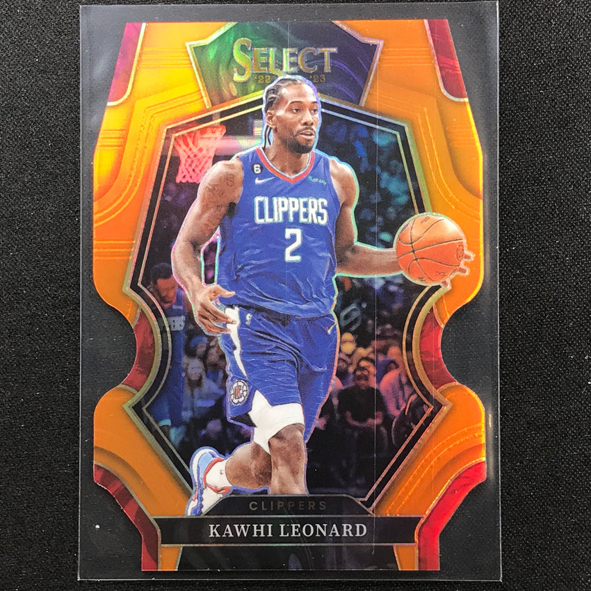 2022-23 Select Kahwi Leonard Premier Level Orange Die-cut 13/65
