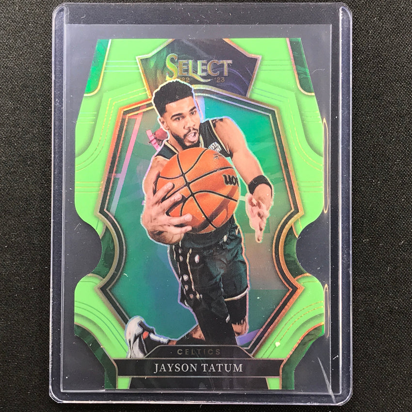 2022-23 Select Jayson Tatum Premier Level Light Green Die-cut 2/49