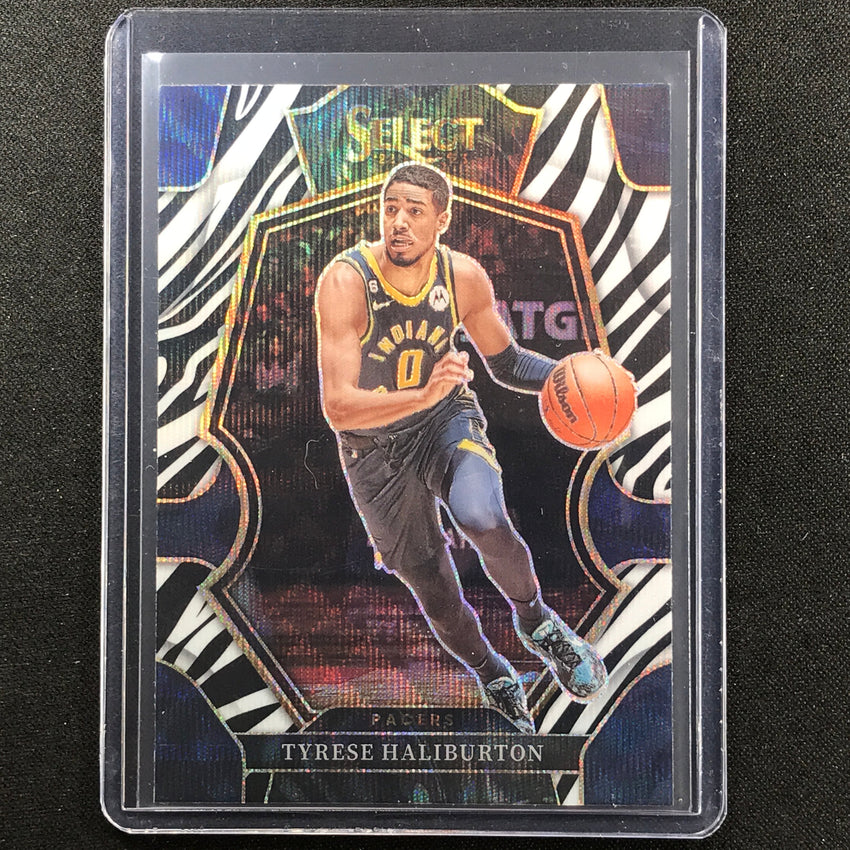 2022-23 Select Tyrese Haliburton Premier Level Zebra Ssp No 120
