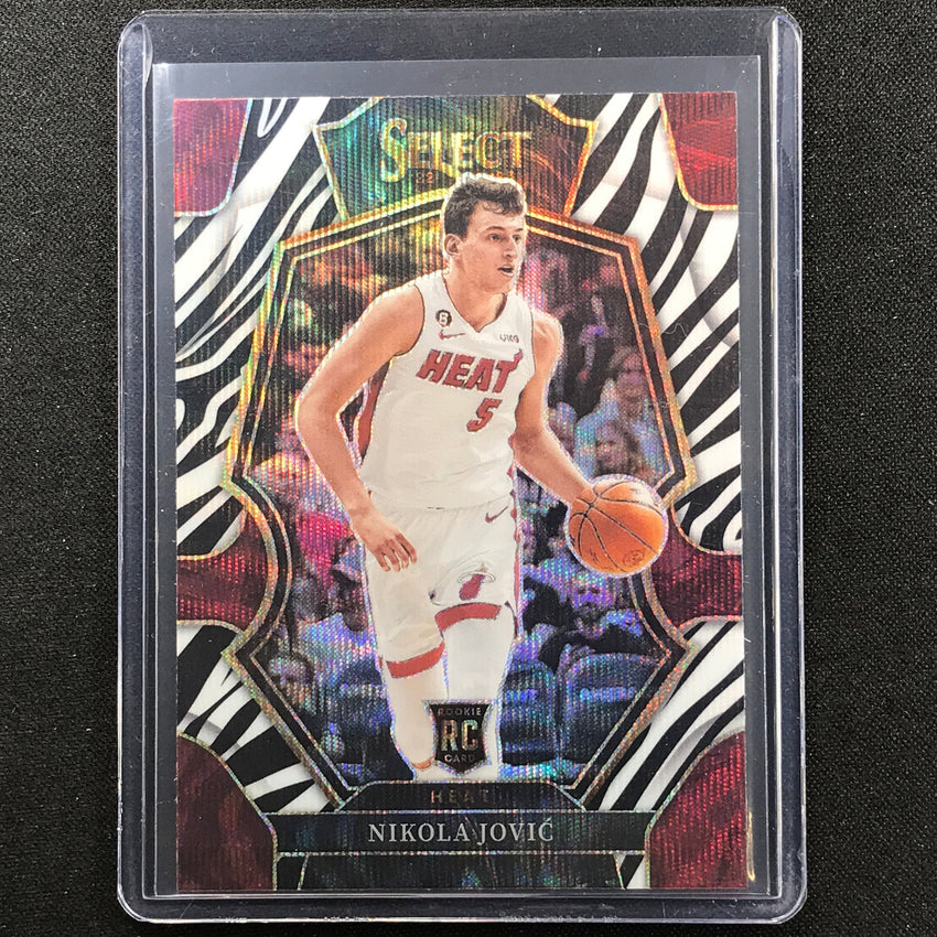 2022-23 Select Nikola Jovic Premier Level Rookie Zebra Ssp No 170