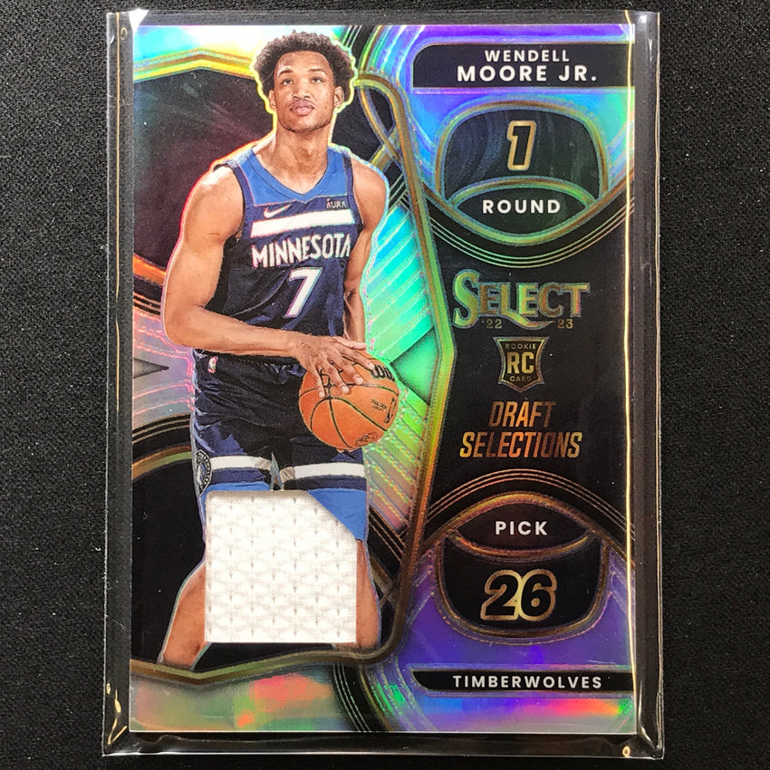 2022-23 Select WENDELL MOORE JR. Draft Selections Rookie Jersey Silver Prizm #WM