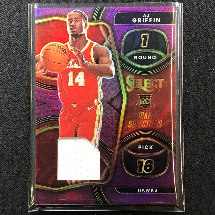 2022-23 Select Aj Griffin Draft Selections Rookie Jersey Purple 64/99