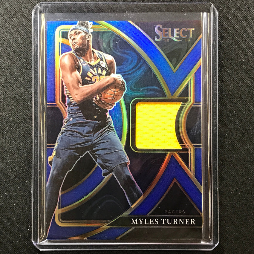 2022-23 Select Myles Turner Selective Swatches Jersey Blue 9/75