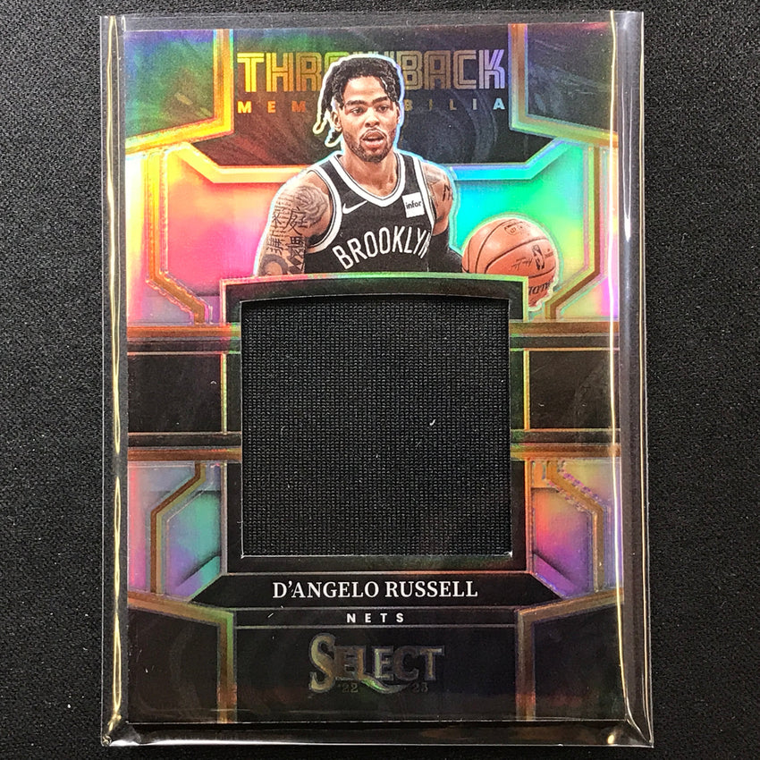 2022-23 Select Dangelo Russell Throwback Memorabilia Jersey Silver Prizm No Da
