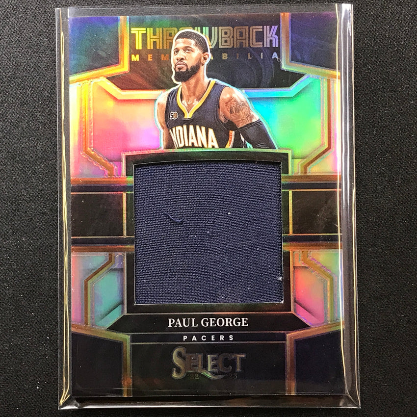 2022 23 Select PAUL GEORGE Throwback Memorabilia Jersey Silver