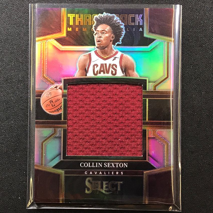 2022-23 Select Collin Sexton Throwback Memorabilia Jersey Silver Prizm No Cs