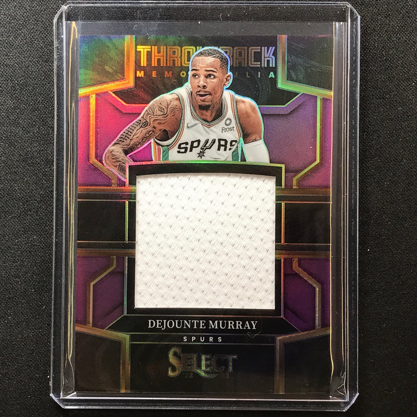 2022-23 Select Dejounte Murray Throwback Memorabilia Jersey Purple 44/99