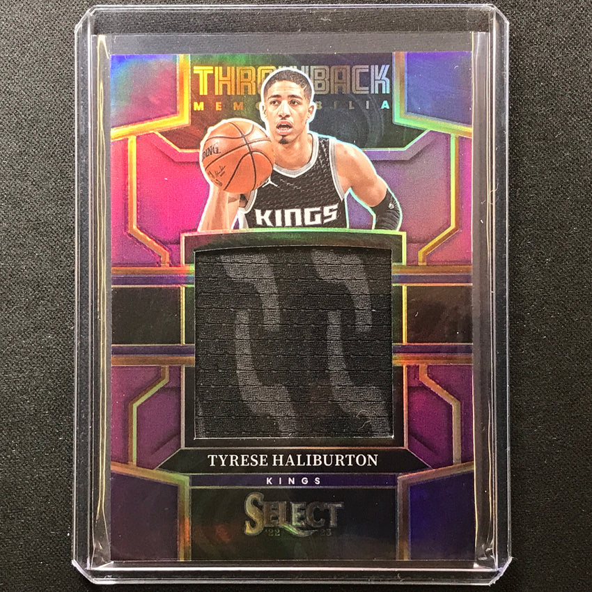 2022-23 Select Tyrese Haliburton Throwback Memorabilia Jersey Purple 25/99