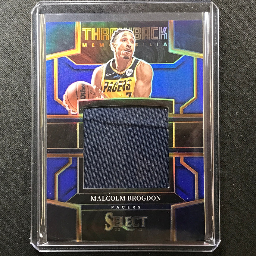 2022-23 Select Malcolm Brogdon Throwback Memorabilia Jersey Blue 18/75